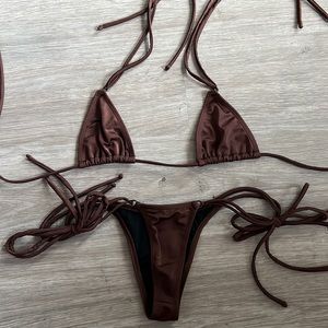 Coulbourne Boa Bikini in brown